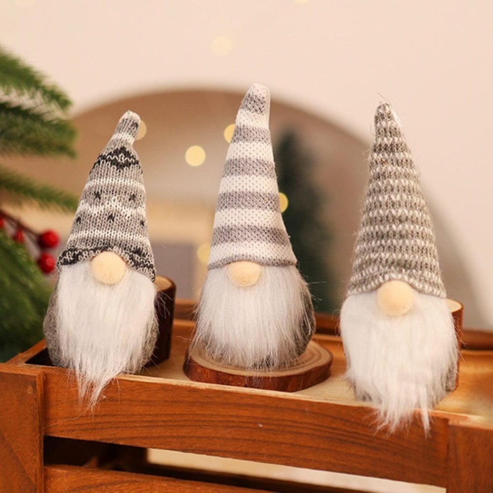 Swedish Handmade Plush Santa Elves Christmas Hanging Decorations Holiday Tree Ornaments Home Christ 2