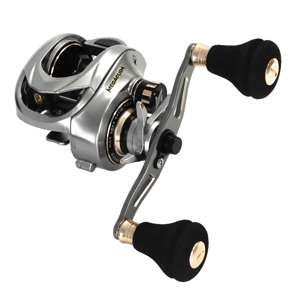 Megacuda Baitcasting Reel Drag Aluminum Frame Carbon Side Jigging Metal Seawater Double Handle 7