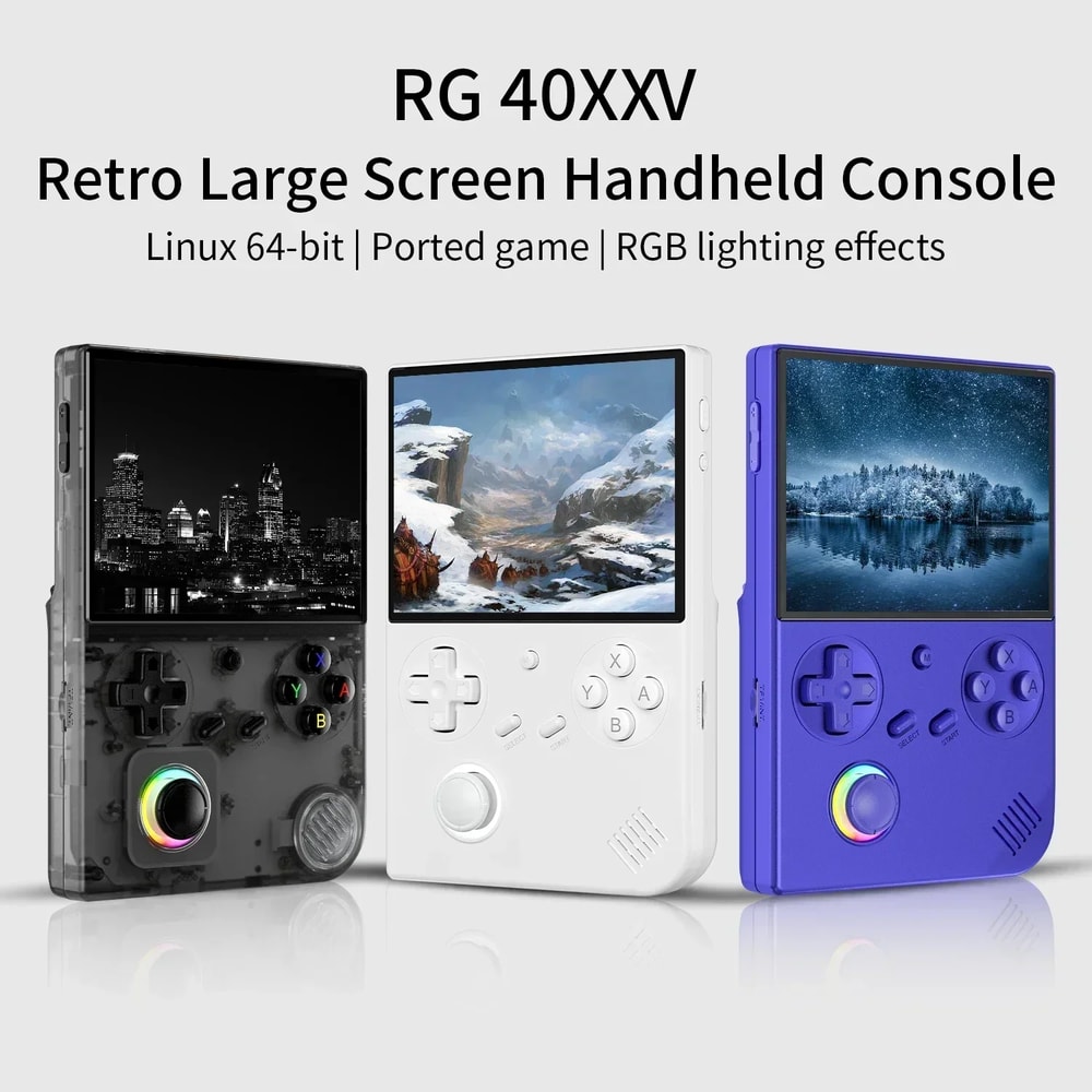 IPS Handheld Game Console RGB Lighting Joystick Video Output Streaming RG Ebook Player 1