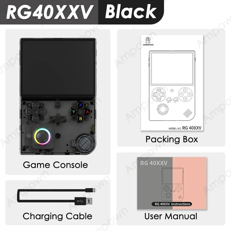 IPS Handheld Game Console RGB Lighting Joystick Video Output Streaming RG Ebook Player 6