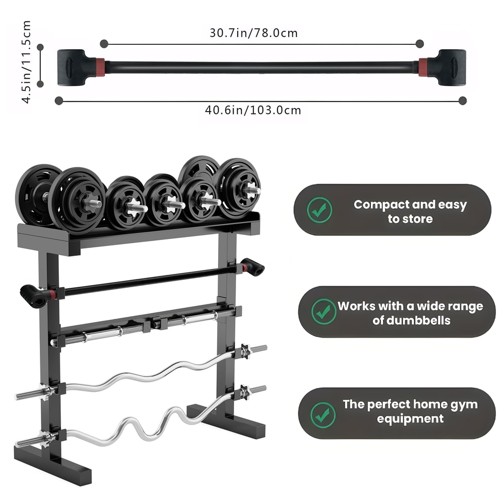 Home Fitness Adjustable Dumbbell Converter to Barbell Set and Kettlebell with Weight Barbell