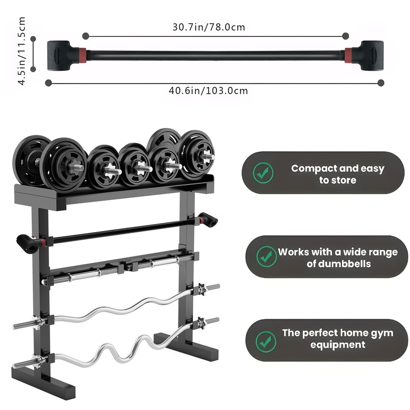 Home Fitness Adjustable Dumbbell Converter to Barbell Set and Kettlebell with Weight Barbell