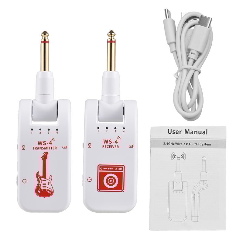 Wireless Guitar System For Electric Guitar Bass Transmitter Receiver Realtime Transmission 7