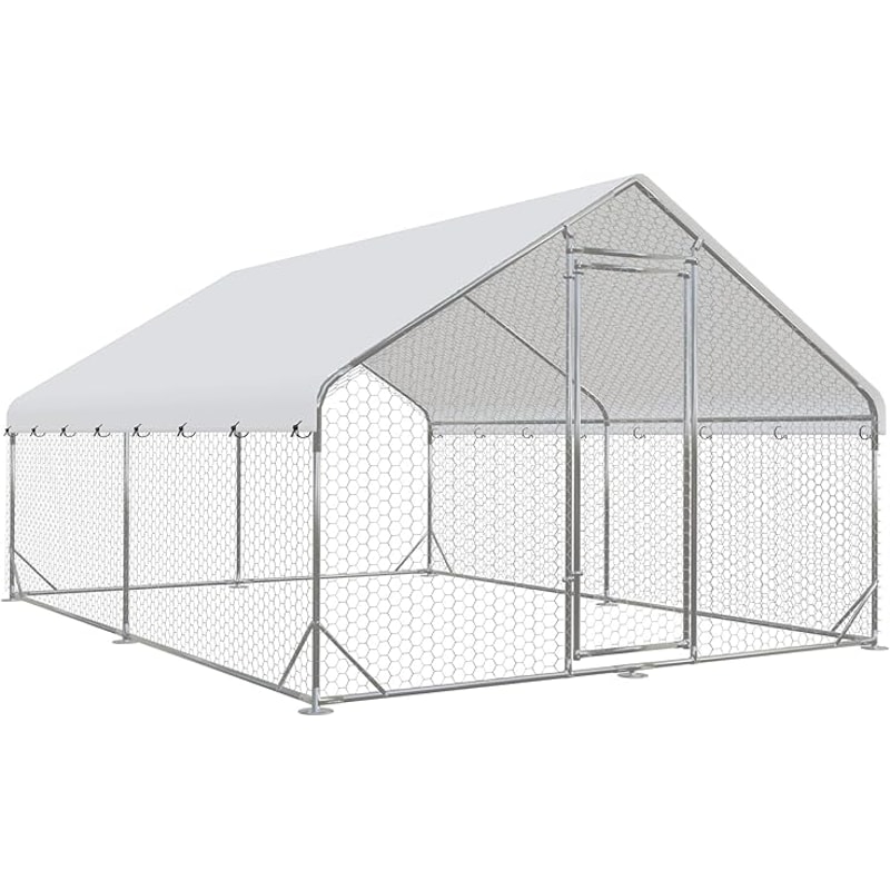 Outdoor Chicken Coop Walkin Poultry Cage Large Metal Chicken Coop Run With Waterproof And AntiUltra 6