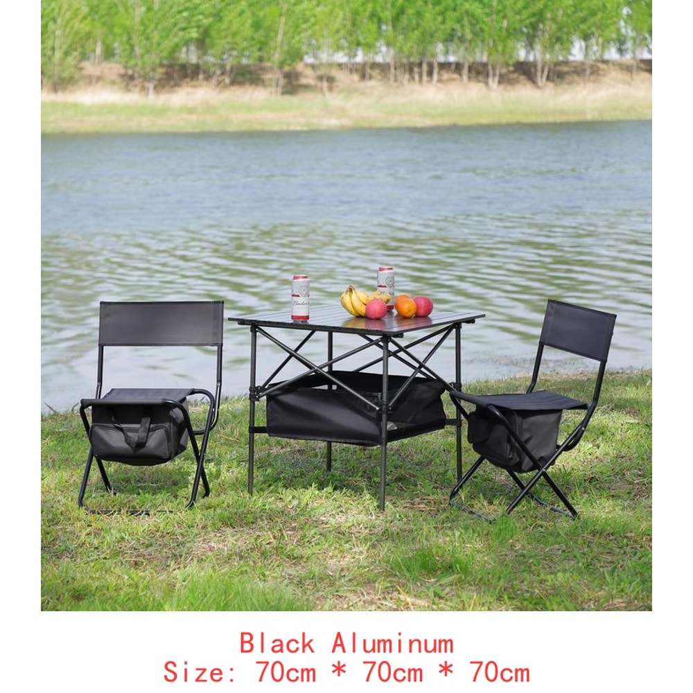 Folding Table and Chairs Set for Indoor and Outdoor Use, Perfect for Camping, Picnics, BBQs, Parties, and Patios