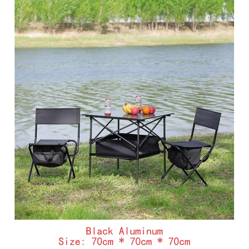 Folding Table and Chairs Set for Indoor and Outdoor Use, Perfect for Camping, Picnics, BBQs, Parties, and Patios
