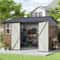 Large Metal Tool Shed Outdoor Storage Shed With Lockable Doors And Updated Frame Structure 0