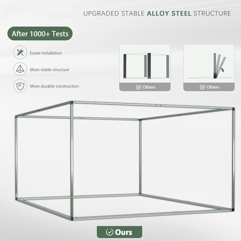 Large Metal Tool Shed Outdoor Storage Shed With Lockable Doors And Updated Frame Structure 4