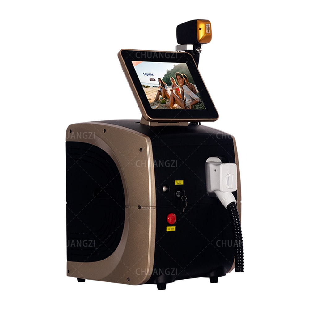 Painless Diode Laser Hair Removal Machine ICE Platinum Titanium Hair Removal Device 6