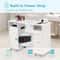 Nail Tech Table Desk With Charging Station Dust Collector LED Lamp NonWoven Drawers 2