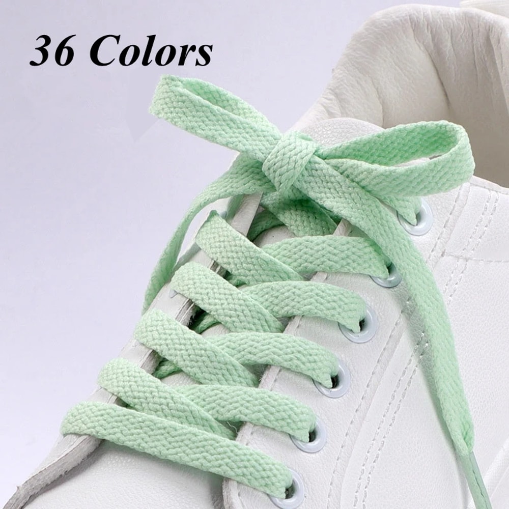 Solid Color Classic Flat Shoelaces For Shoes Sports Casual Unisex Shoe Strings 5