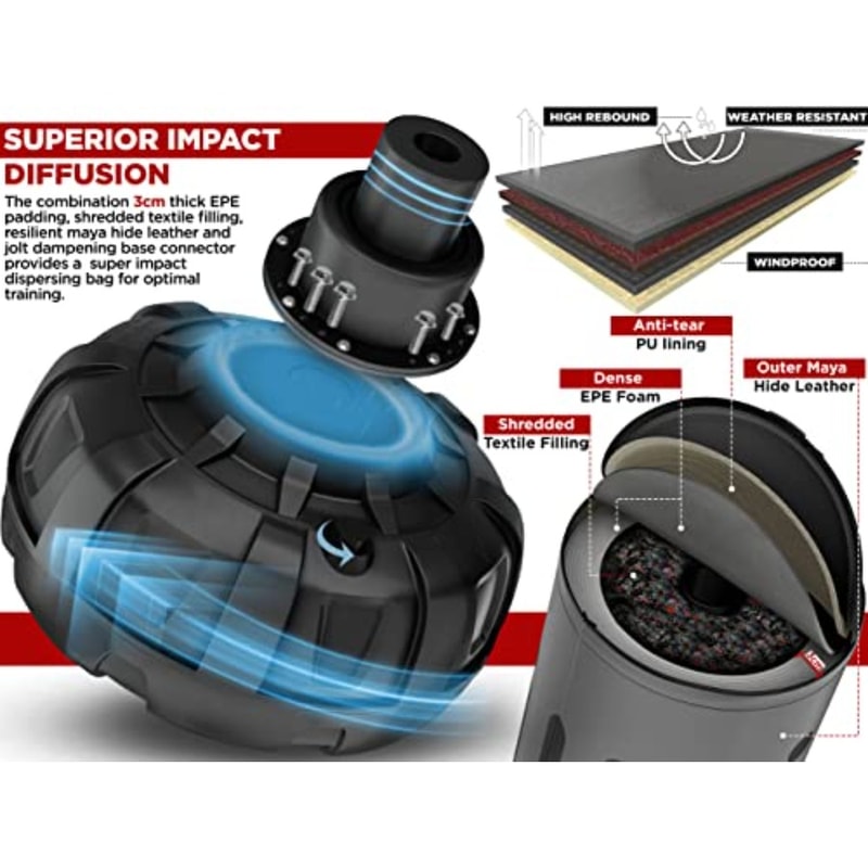 Heavy Duty Pedestal Punching Bag Set With Gloves For Home Gym Fitness Training 3