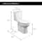 H2Option Elongated Front Chair Height Toilet TwoPiece Dual Flush 2