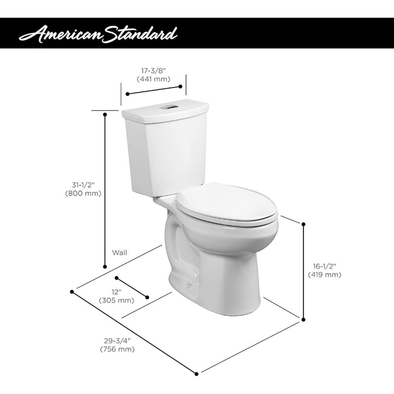 H2Option Elongated Front Chair Height Toilet TwoPiece Dual Flush 2