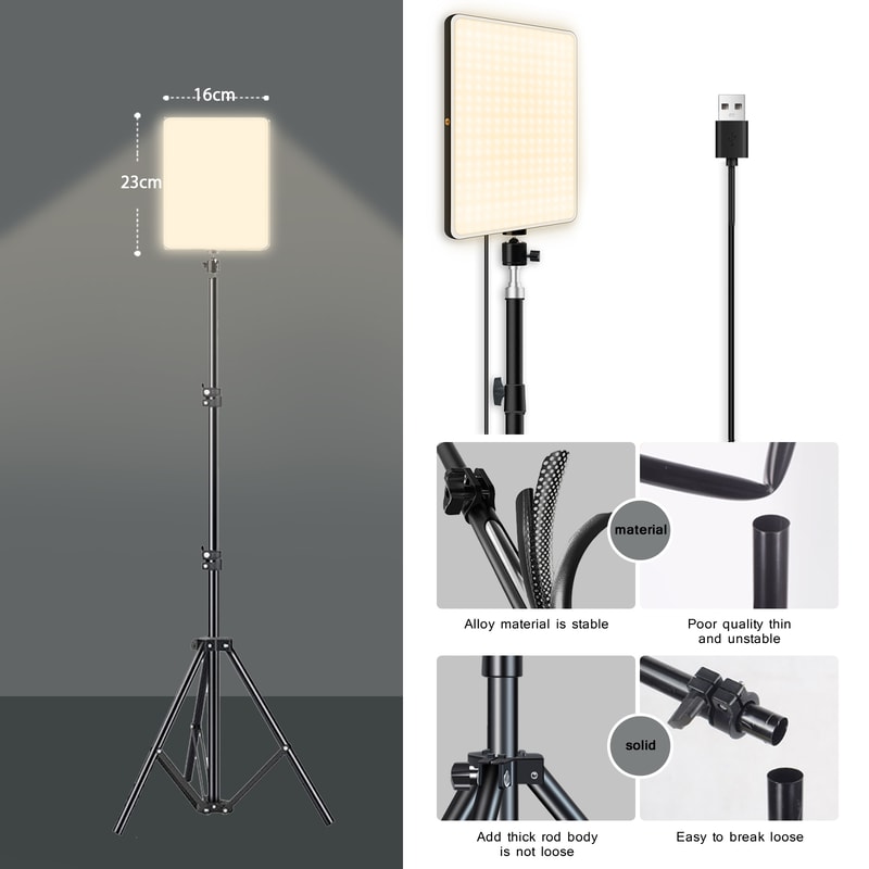 Selfie Light With Tripod LED Video Lights For Zoom Live Streaming And Photography Studio Lamp 2