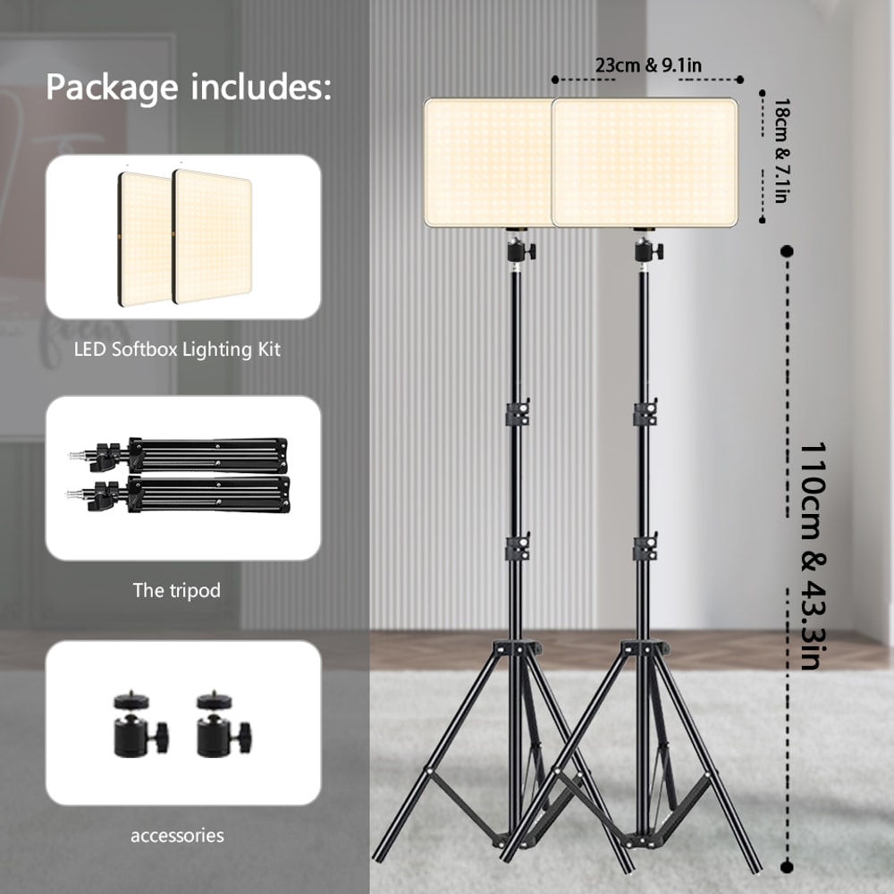 Selfie Light With Tripod LED Video Lights For Zoom Live Streaming And Photography Studio Lamp 6