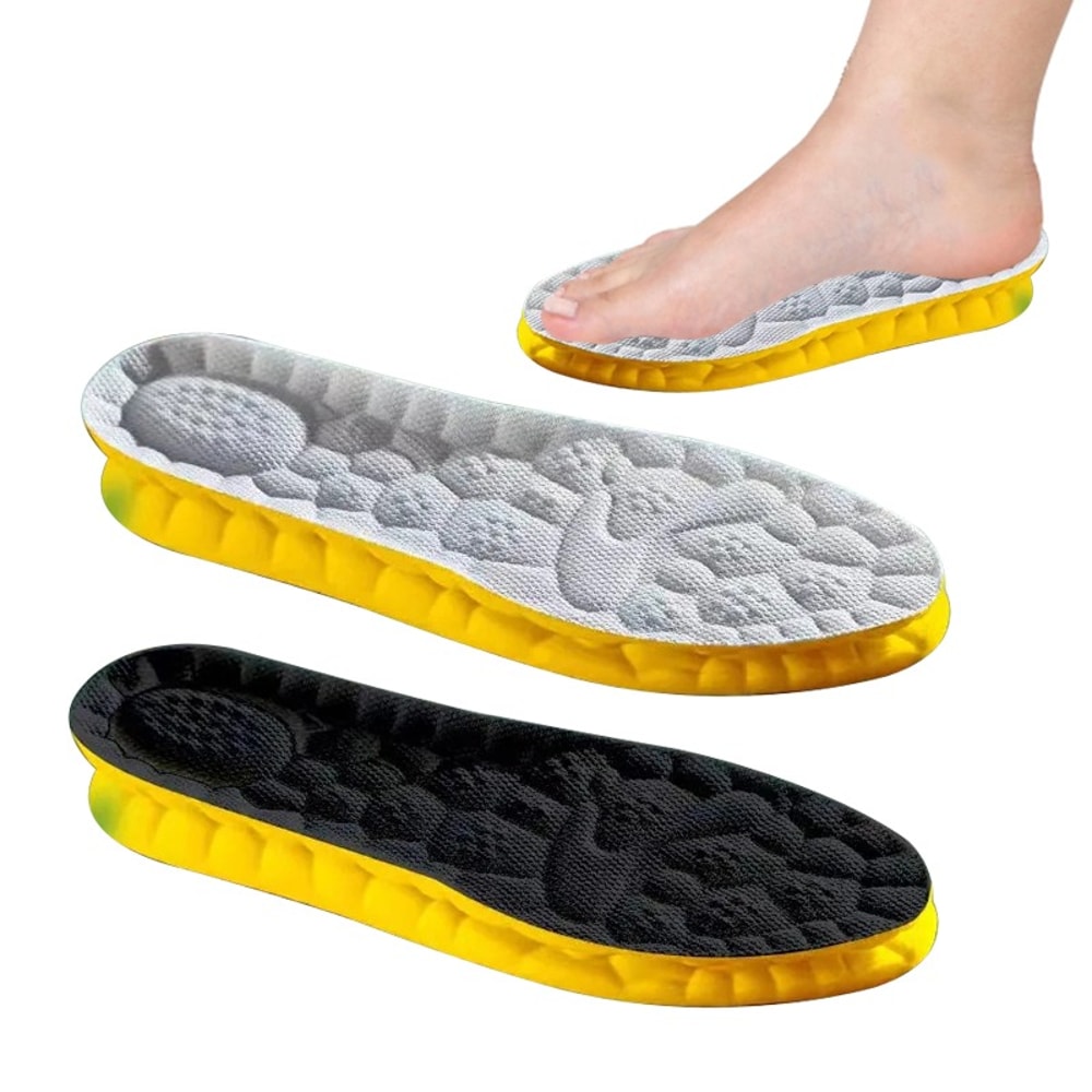 Sports Insoles With 4D Cloud Technology For Shoes Soft Breathable Cushion PU Sole Orthopedic Shock 0