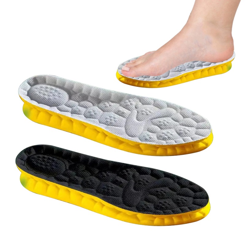 Sports Insoles With 4D Cloud Technology For Shoes Soft Breathable Cushion PU Sole Orthopedic Shock 0