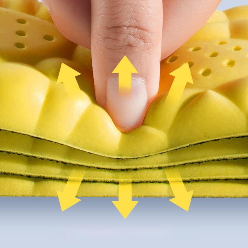 Sports Insoles With 4D Cloud Technology For Shoes Soft Breathable Cushion PU Sole Orthopedic Shock 2