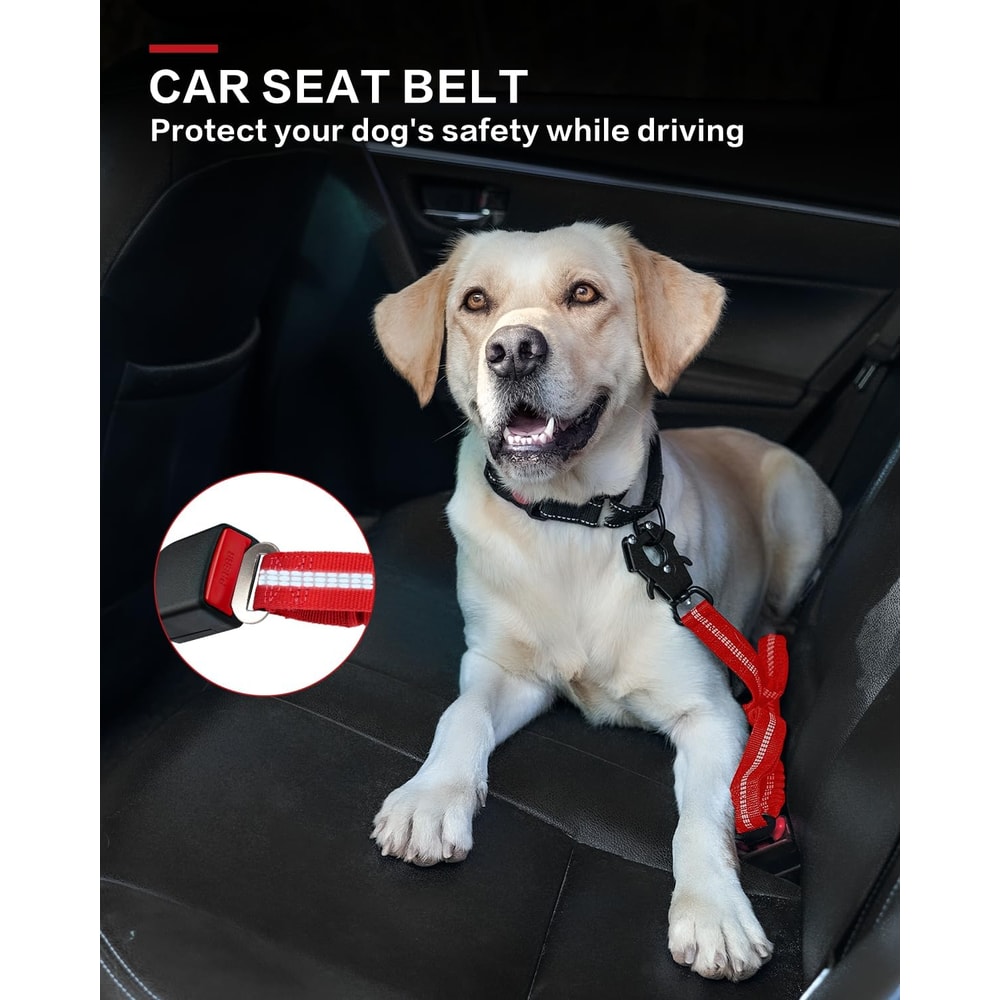 Heavy Duty Tactical Dog Leash Shock Absorbing Bungee Lead With Metal Carabiner Clip Padded Handles 4