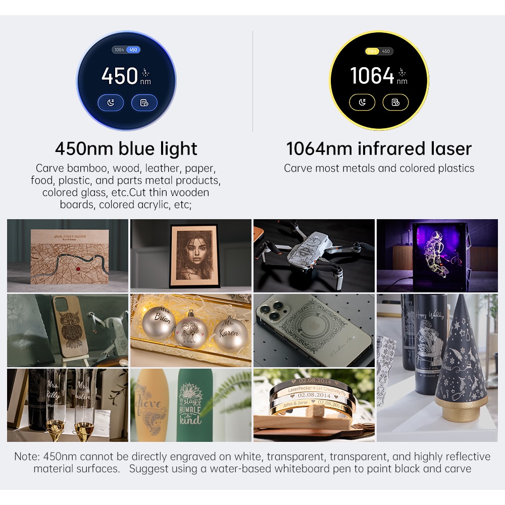 Portable Laser Engraving Machine Dual Light Laser Engraver For Metal Wood Plastic Carving All Mater 5