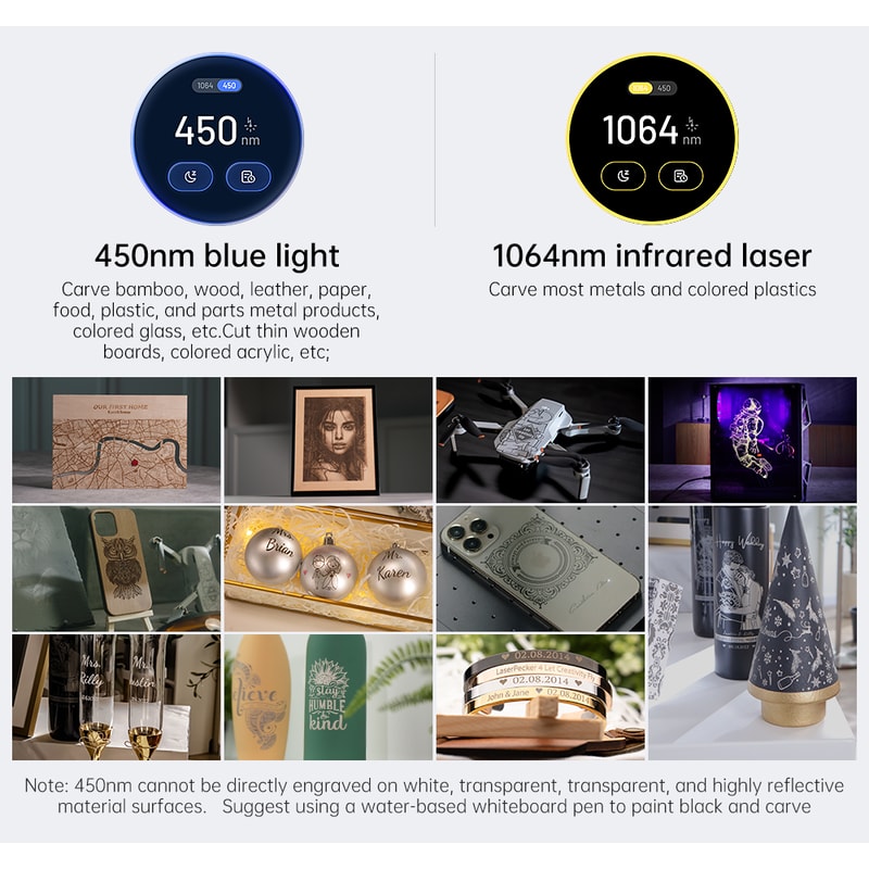 Portable Laser Engraving Machine Dual Light Laser Engraver For Metal Wood Plastic Carving All Mater 5