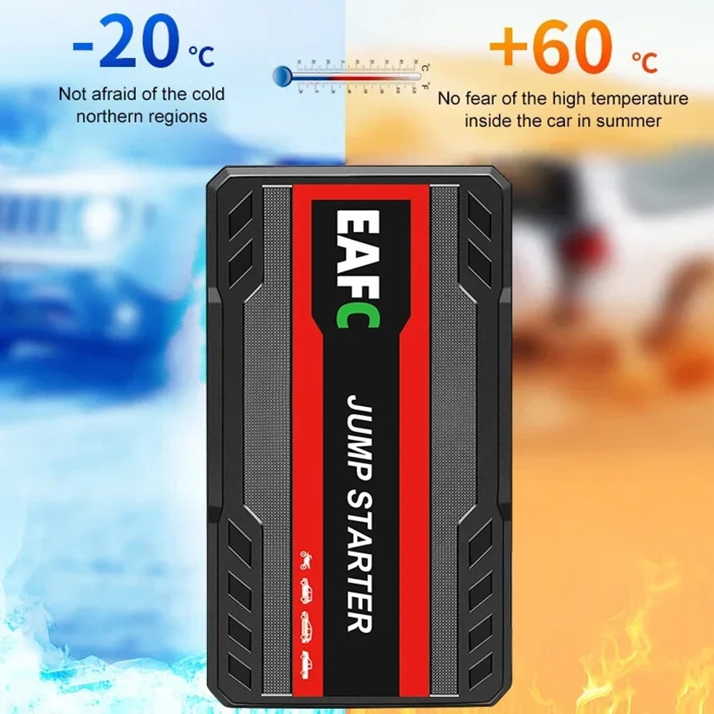Car Jump Starter EAFC Power Bank With LED Light Auto Starting Device For Car Battery Booster Buster 2