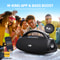 Large Loud Portable Bluetooth Speakers RMS Party Boombox Waterproof Speaker for Outdoor Use Massive Bass