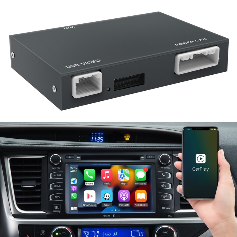 Wireless Carplay Android Auto For Toyota Aygo Corolla Tundra Tacoma Camry CHR Highlander 4