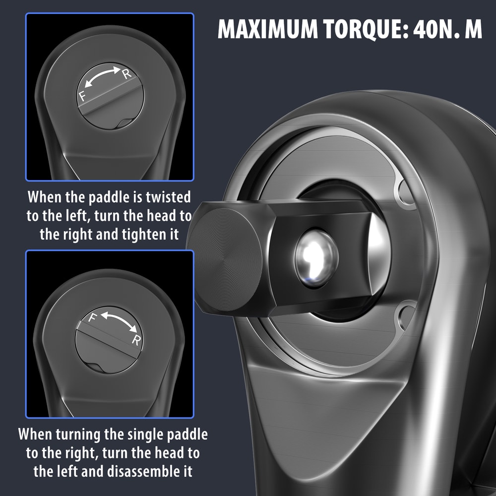 Cordless Electric Right Ratchet Wrench LED Work Light With Socket Set And Batteries 4