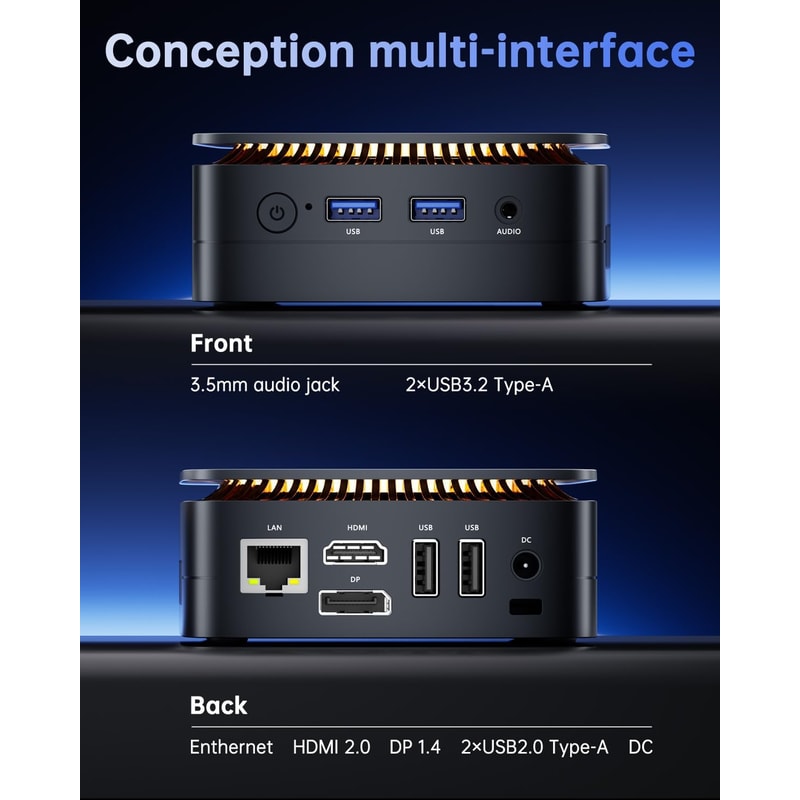 Intel Alder Lake Mini PC SSD Windows Pro 4K Display Dual WiFi Desktop Computer For Office 2