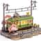 DIY 3D Puzzle Tram Sakura Journey Wooden Craft Kits with LED Light Model Building Toy for Kids Brain Teaser Gift