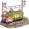 DIY 3D Puzzle Tram Sakura Journey Wooden Craft Kits with LED Light Model Building Toy for Kids Brain Teaser Gift
