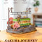 DIY 3D Puzzle Tram Sakura Journey Wooden Craft Kits with LED Light Model Building Toy for Kids Brain Teaser Gift
