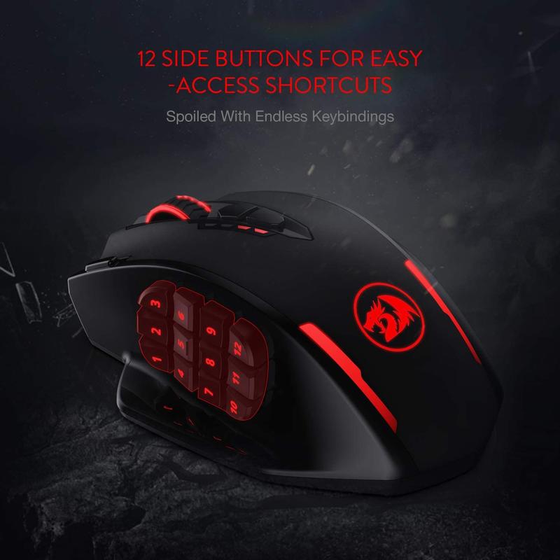 Redragon DPI Gaming Mouse RGB Optical Wired Wireless Programmable Buttons 1