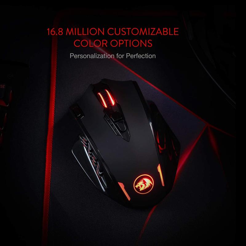Redragon DPI Gaming Mouse RGB Optical Wired Wireless Programmable Buttons 2