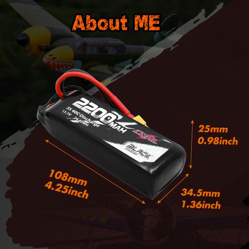 CNHL Lipo Battery With Plug For RC Quadcopter FPV Drone Car Racing 2