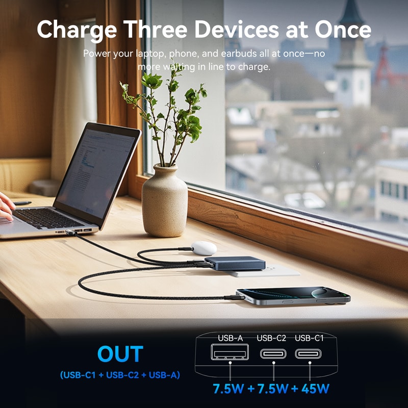 Vention USB Charger PPS Type C Portable Quick Charge Travel Charger 2