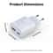 Fast Charger Adapter Dual Port USB C USB A Wall Charger For Rapid Charging 6