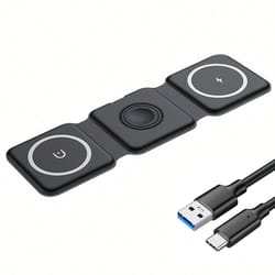 magnetic wireless charger pad stand fast charging dock station watch airpods