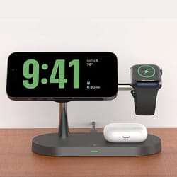 magnetic fast charging station pro, wireless charger stand for iphone watch earbuds
