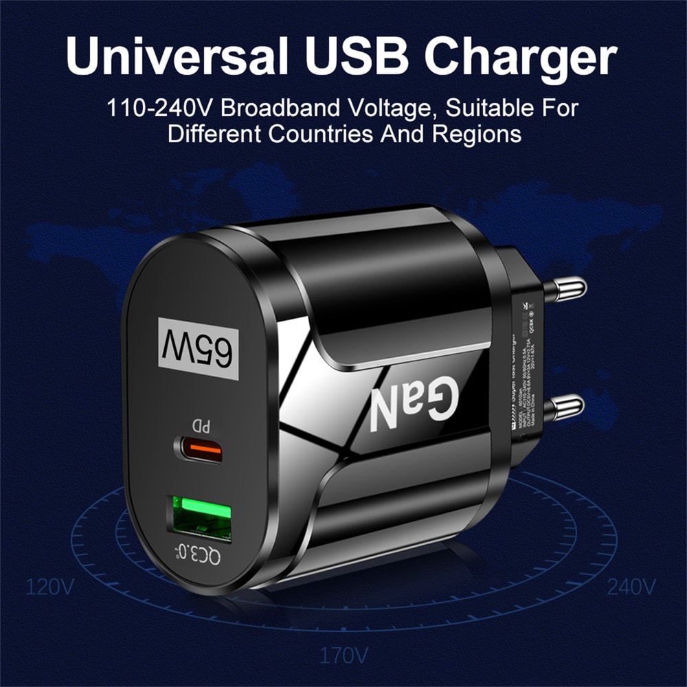 USB Type C Wall Charger PD Mobile Phone Quick Charge Adapter 3