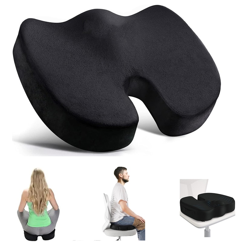 Memory Foam Travel Seat Cushion UShaped Pillow Hip Support Car Office Chair Cushion Orthopedic Mass 0