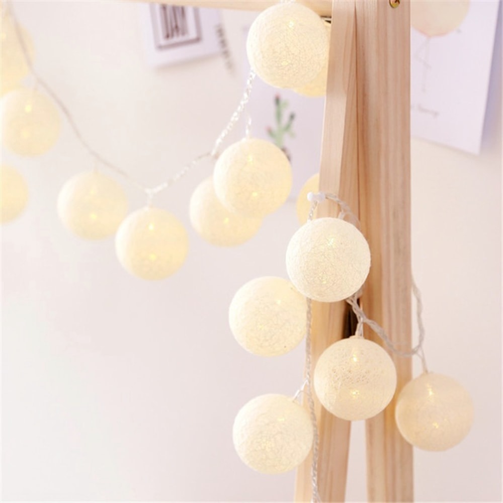 Cotton Thread Ball LED String Lights Home Decoration Lamp Party Wedding Color Light String Christma 2