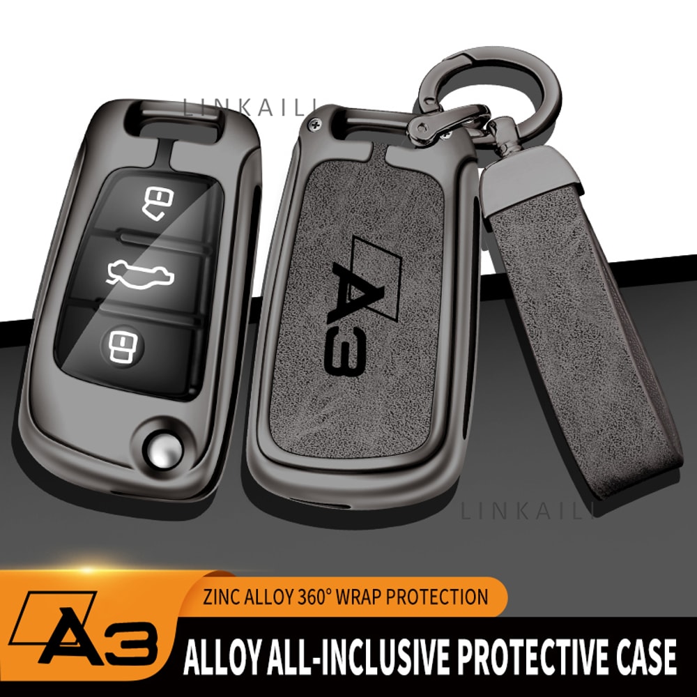 High-End Leather Key Chain Accessories, Zinc Alloy Car Keys, Car Key Sets