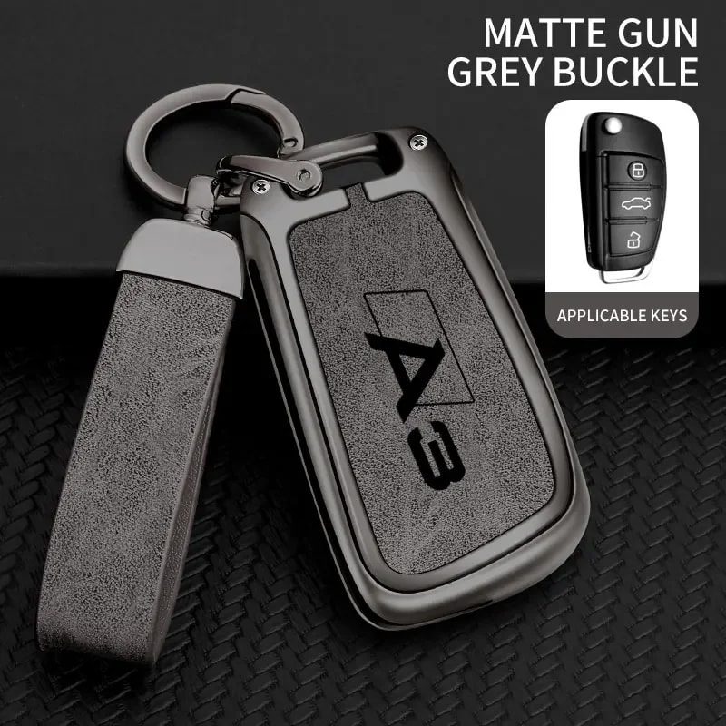 High-End Leather Key Chain Accessories, Zinc Alloy Car Keys, Car Key Sets