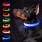 Adjustable LED Glowing Dog Collar Rechargeable Flashing Luminous AntiLost Night Light Harness For S 0