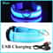 Adjustable LED Glowing Dog Collar Rechargeable Flashing Luminous AntiLost Night Light Harness For S 5