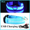 Adjustable LED Glowing Dog Collar Rechargeable Flashing Luminous AntiLost Night Light Harness For S 5