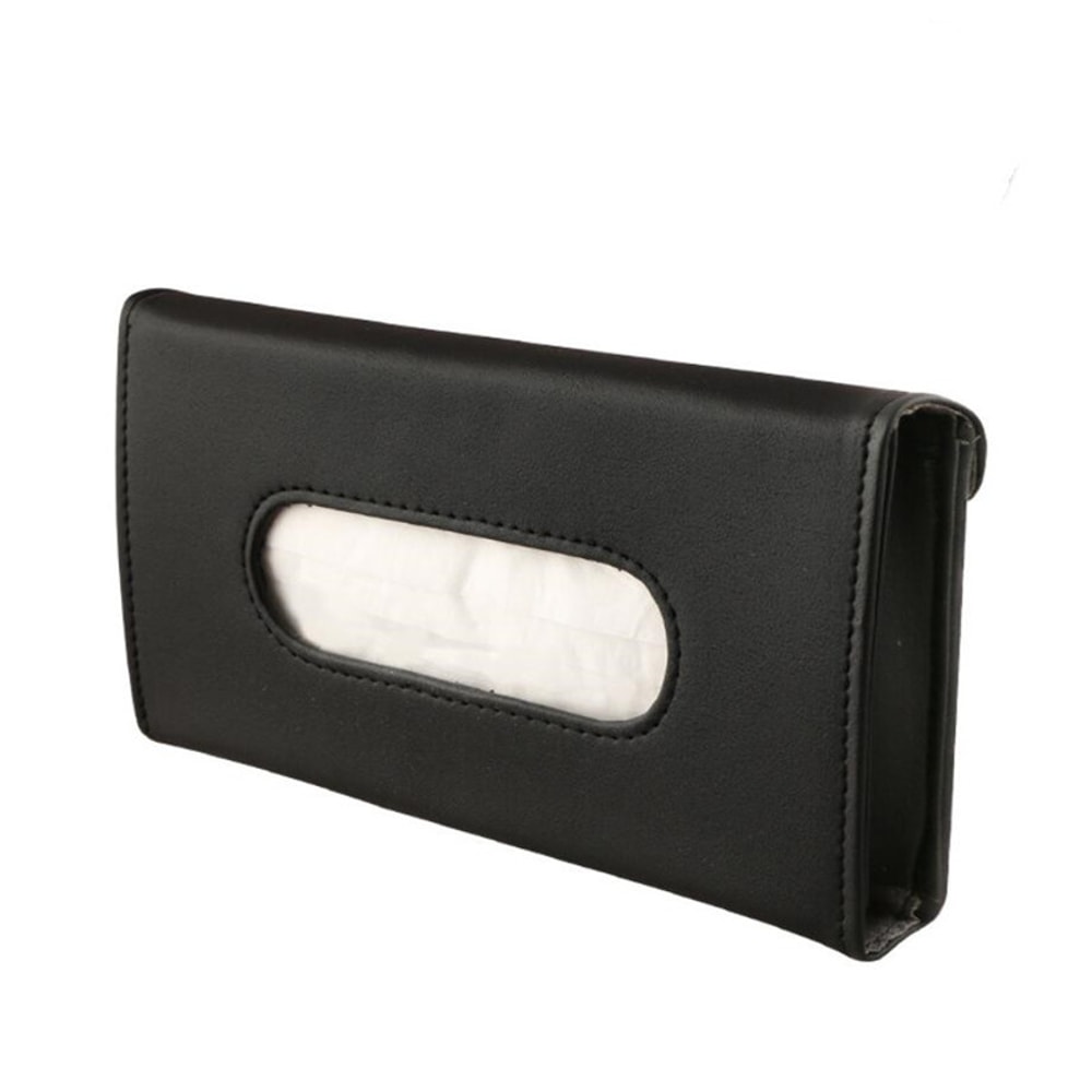 PU Leather Car Tissue Box Sun Visor Hanging Block Towel Napkin Holder Organizer Storage Bag Paper R 7